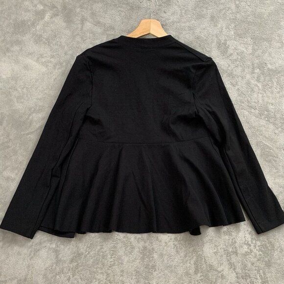 Three Dots Cardigan Womens Small Black Open Front Sweater Casual Office Workwear - Picture 8 of 9